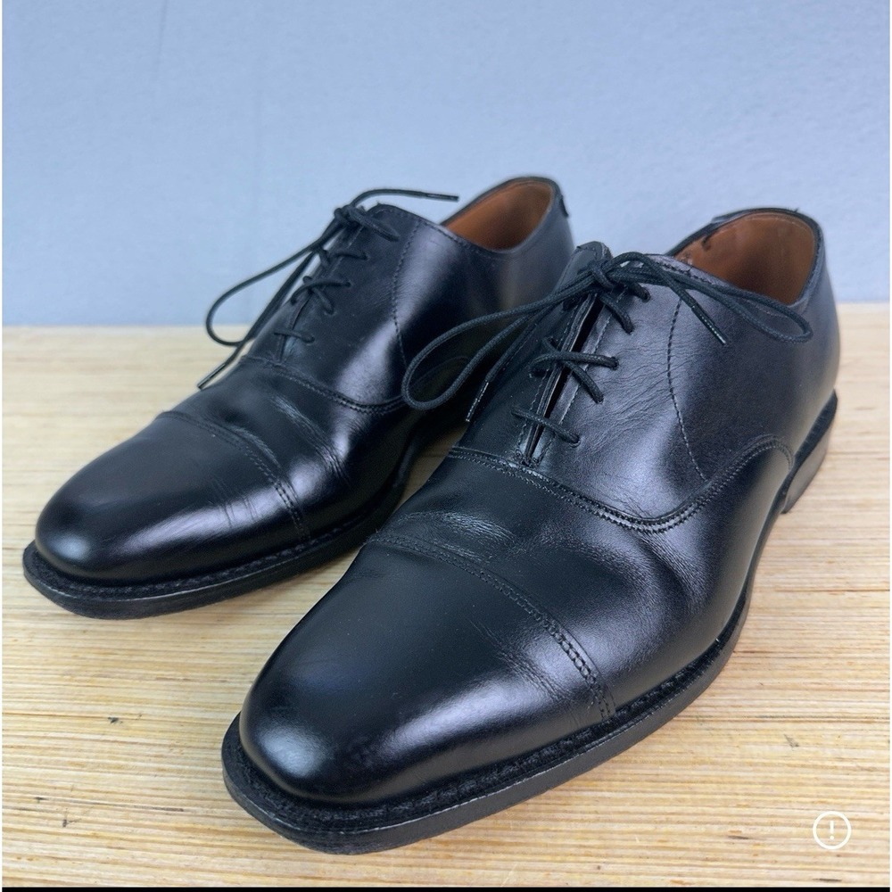 Allen Edmonds Mens Exchange Place Oxfords 7.5 E Dress Shoes Black Leather